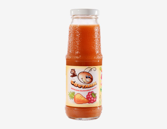 PULPY CARROT- RASPBERRY NECTAR «SVETLIK»