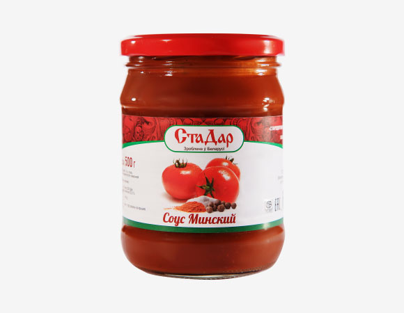 Соўс таматны «мінскі» стэрылізаваны