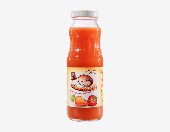 PULPY CARROT- STRAWBERRY NECTAR «SVETLIK»